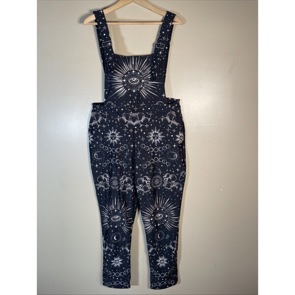 Blackmilk Celestial Eye Overalls Pants Size XL. NWT New Mystical Black Milk - Picture 2 of 13